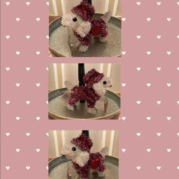 Valentine's Day Tinsel Decor Set of 5: Gnome, Sloth, Dog, Unicorn & Dinosaur - Picture 7 of 12